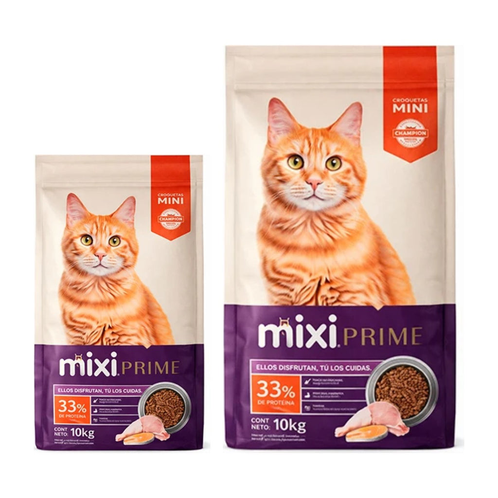 Croqueta Mixi Prime para gato — presentaciones 3 kg y 10 kg