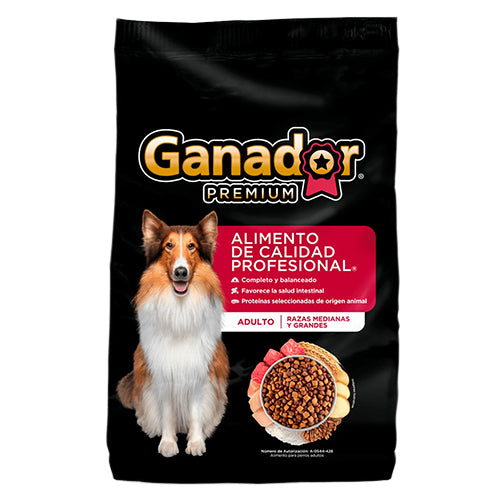 Croqueta Ganador Premium Adulto Raza Grande para perro 20 kg