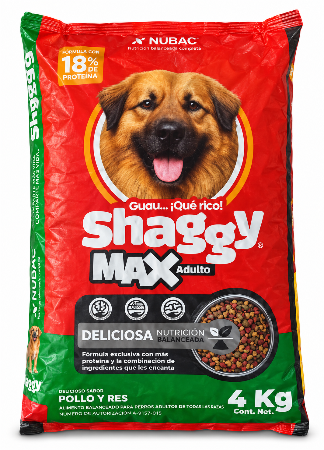 Croqueta Shaggy Max 18% para perro 4 kg