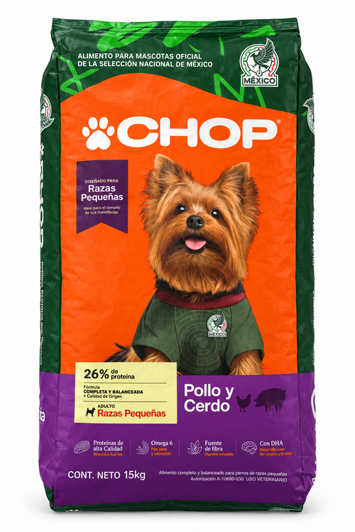 Croqueta Chop Adulto Raza Pequeña para perro 15 kg