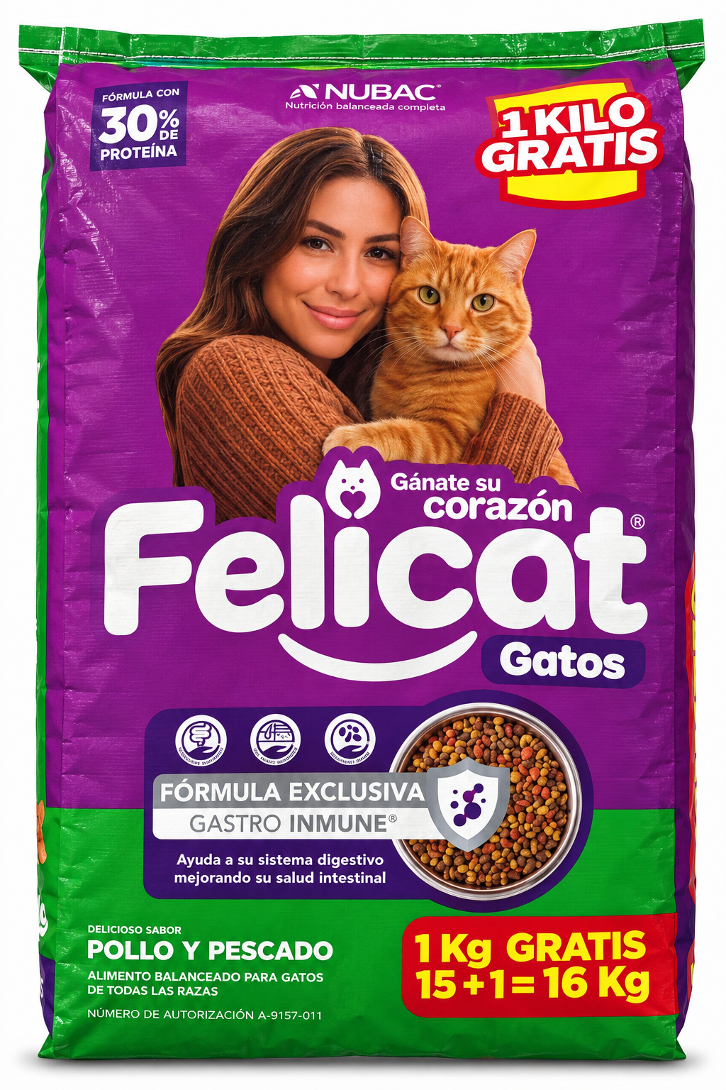 Croqueta Felicat para gato 15 kg